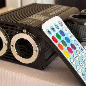 32W Dual Twinkle Effect /Shooting /2 ports RGBW+White APP+ Remote Optical Fiber Light Engine